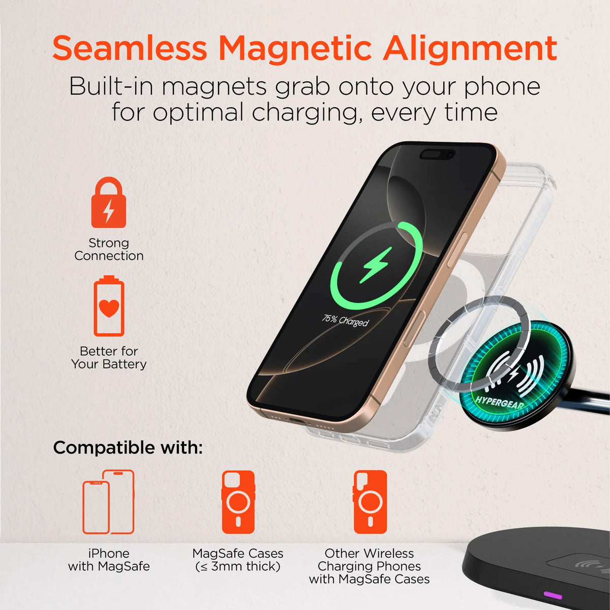 Hypergear MaxCharge Pro 3-in-1 Magsafe Charging Stand